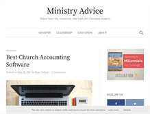Tablet Screenshot of ministryadvice.com